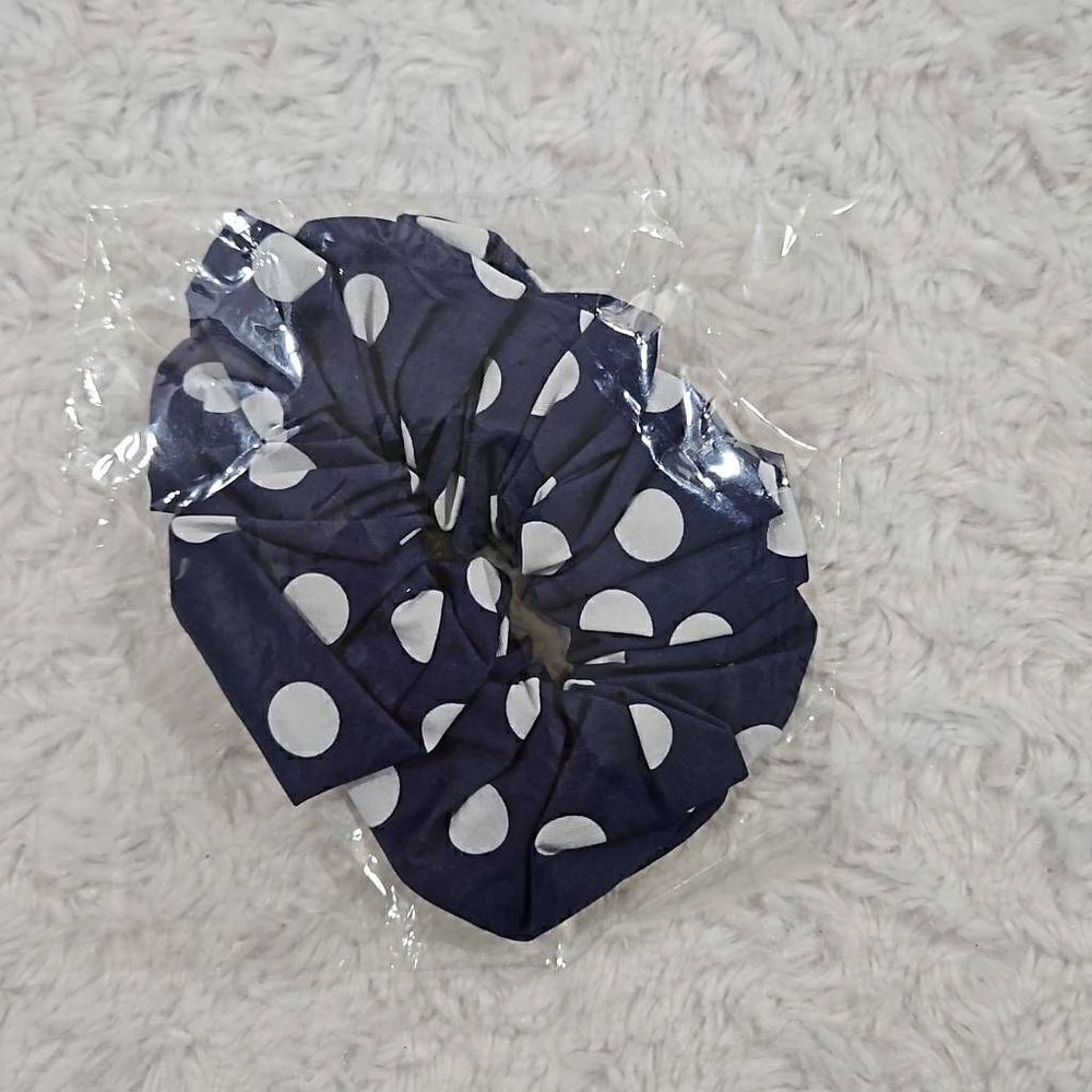 Lemlem Blue Polka Dot Scrunchie NWOT